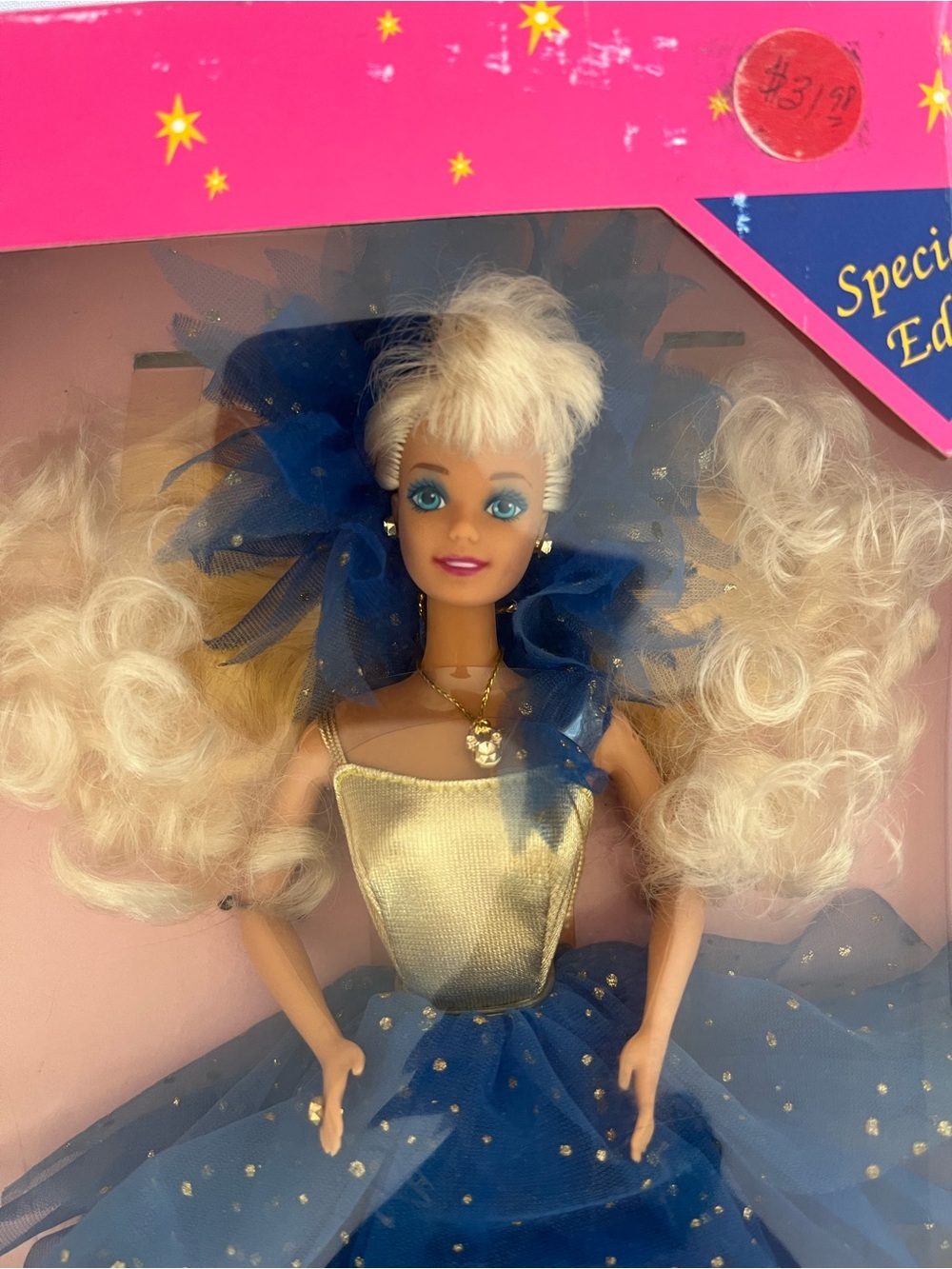 Vintage 1991 Barbie Blue Rhapsody Special Edition - Navy Blue & Gold Gown - Picture 2 of 9